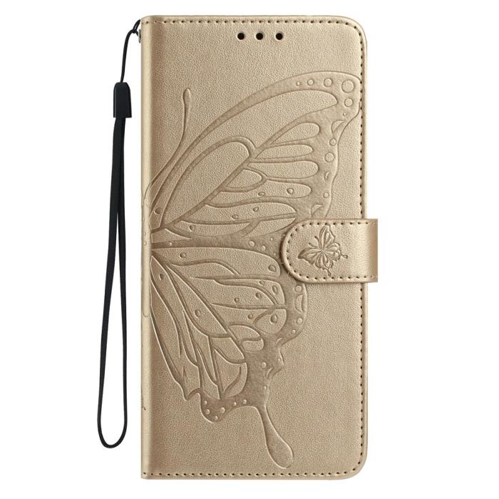 Bild 4,  Samsung Galaxy S26 Ultra Fodral Fjäril Tryck Guld - Teknikhallen.se