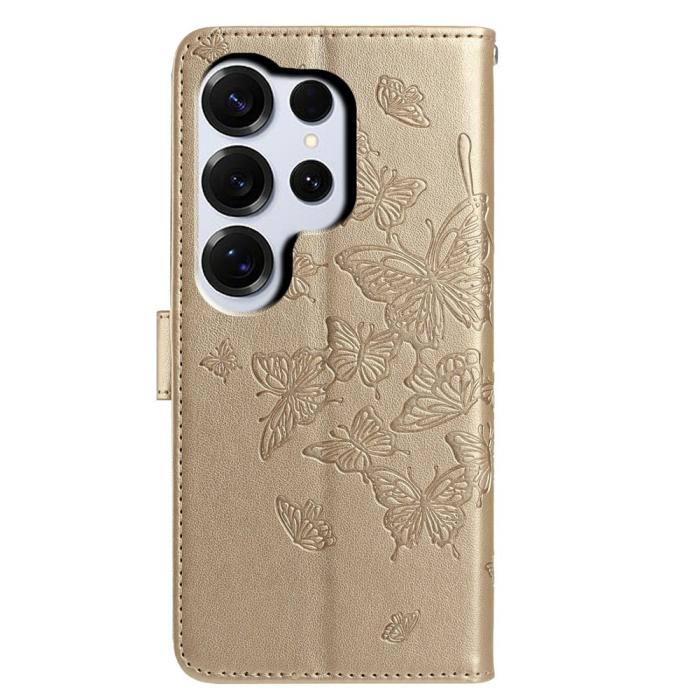 Bild 5,  Samsung Galaxy S26 Ultra Fodral Fjäril Tryck Guld - Teknikhallen.se