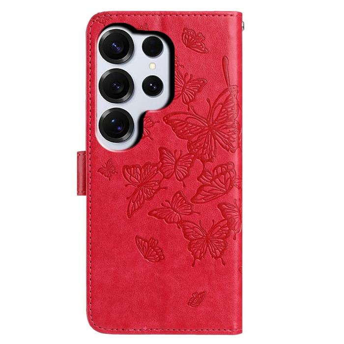 Bild 5,  Samsung Galaxy S26 Ultra Fodral Fjäril Tryck Röd - Teknikhallen.se