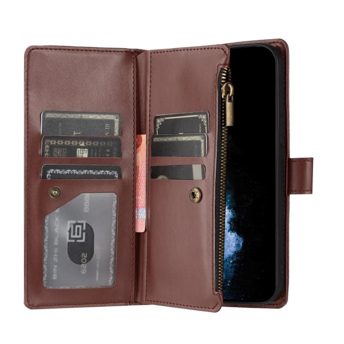 Bild 4,  Samsung Galaxy S26 Ultra Fodral Multifunktionellt Läder Brun - Teknikhallen.se