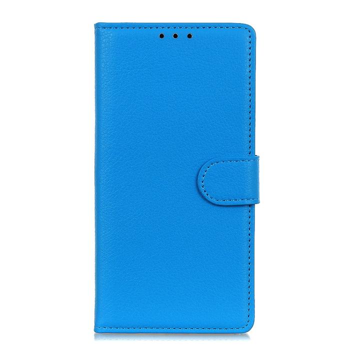 Bild 6,  Samsung Galaxy S26 Ultra Fodral Litchi Läder Blå - Teknikhallen.se