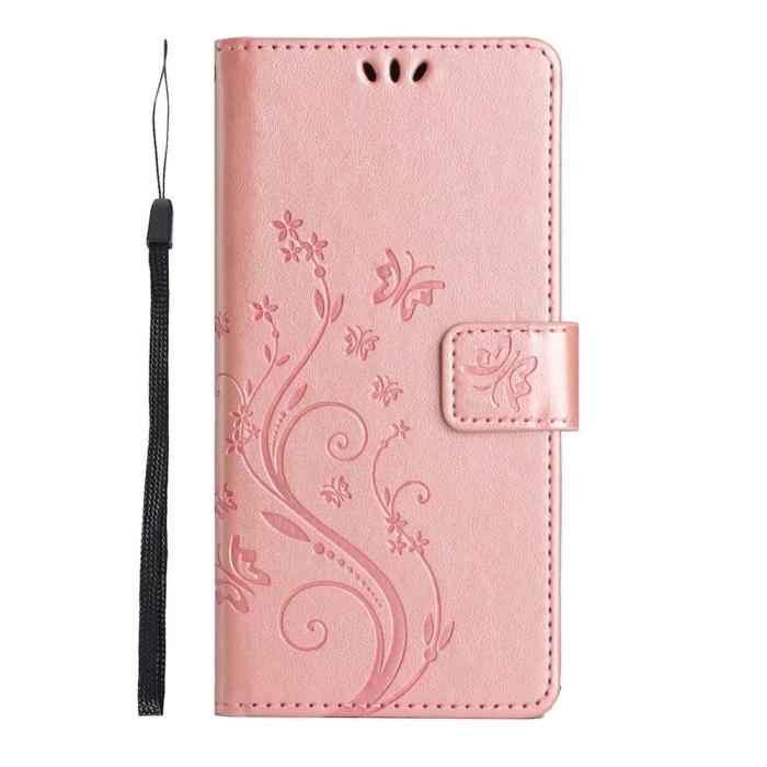 Bild 6,  Samsung Galaxy S26 Ultra Fodral Med Blommigt Tryck Roséguld - Teknikhallen.se