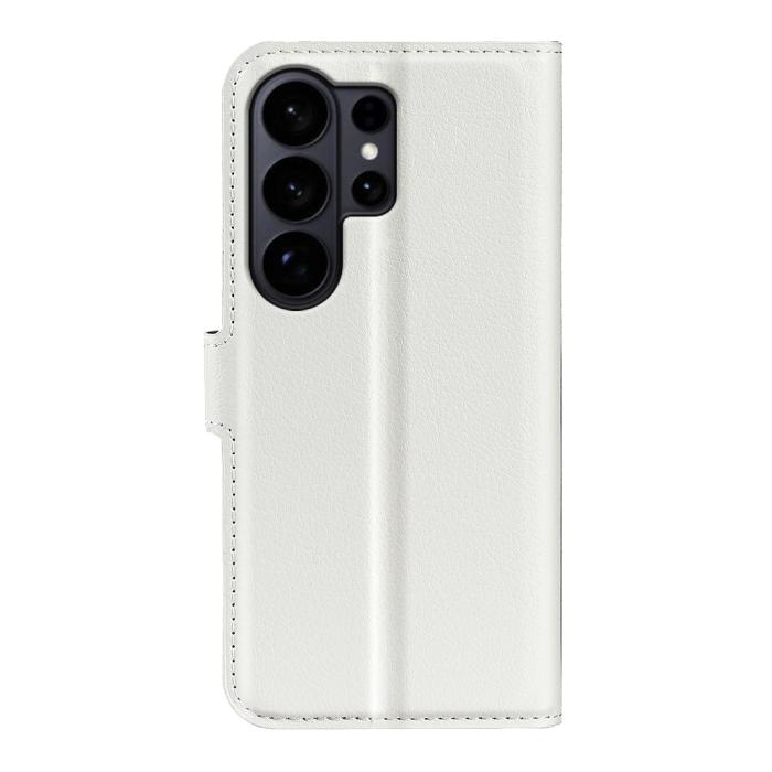 Bild 3,  Samsung Galaxy S26 Ultra Fodral Litchi Läder Vit - Teknikhallen.se
