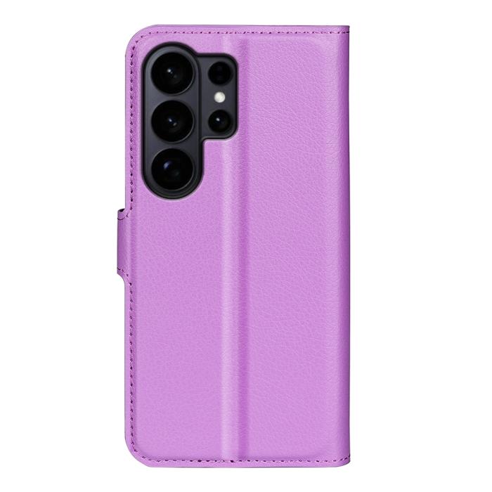 Bild 3,  Samsung Galaxy S26 Ultra Fodral Litchi Läder Lila - Teknikhallen.se