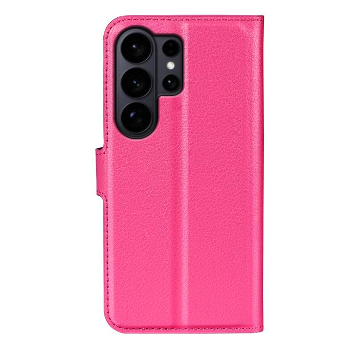 Bild 3,  Samsung Galaxy S26 Ultra Fodral Litchi Läder Rosa - Teknikhallen.se