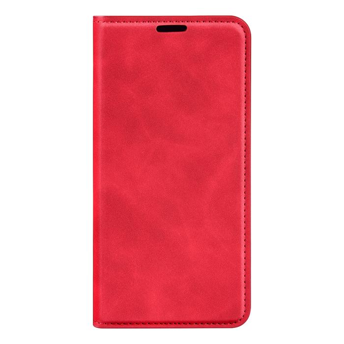 Bild 2,  Samsung Galaxy S26 Ultra Fodral Flip Skin Touch Läder Röd - Teknikhallen.se