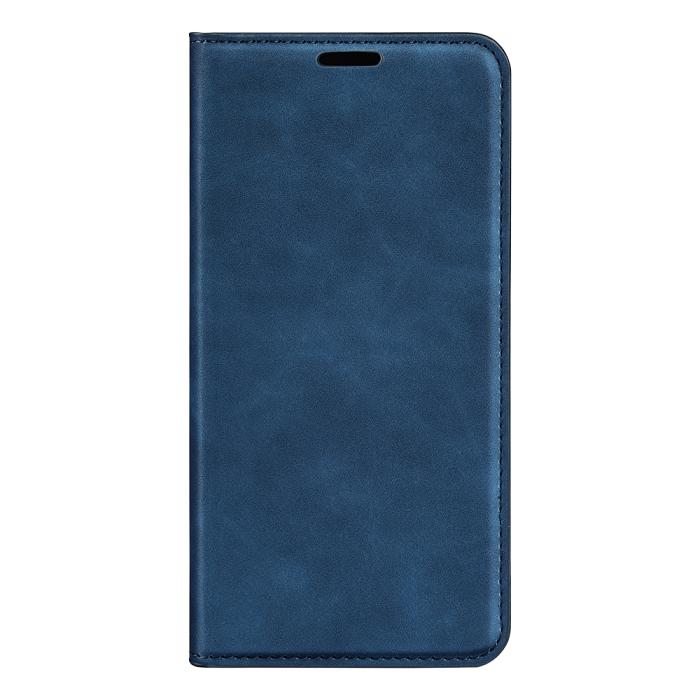 Bild 2,  Samsung Galaxy S26 Ultra Fodral Flip Skin Touch Läder Blå - Teknikhallen.se