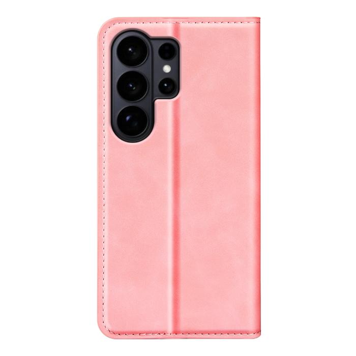 Bild 3,  Samsung Galaxy S26 Ultra Fodral Flip Skin Touch Läder Rosa - Teknikhallen.se