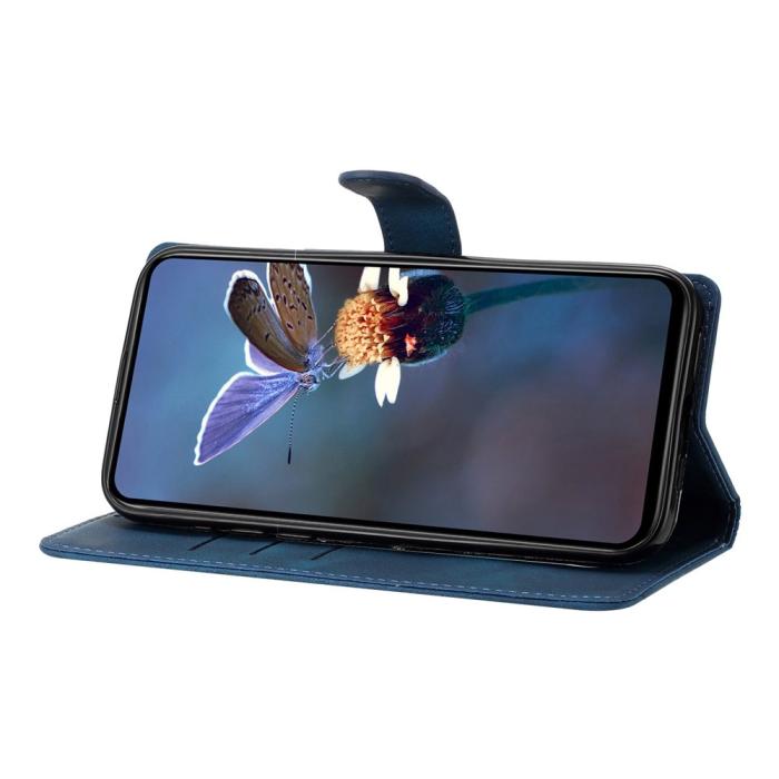 Bild 3,  Samsung Galaxy S26 Ultra Fodral Med Blommigt Tryck Läder Blå - Teknikhallen.se