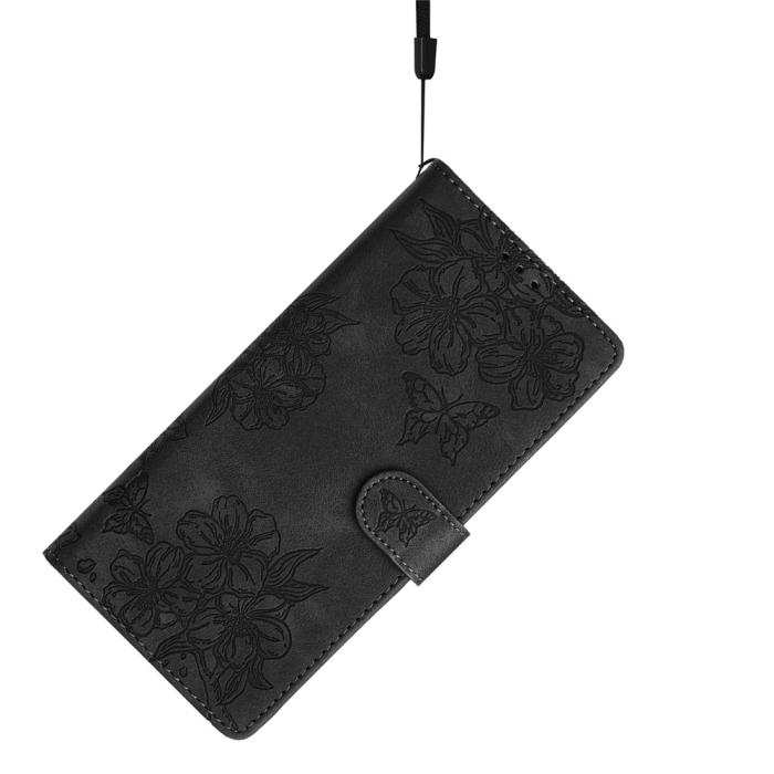 Bild 4,  Samsung Galaxy S26 Ultra Fodral Med Blommigt Tryck Läder Svart - Teknikhallen.se