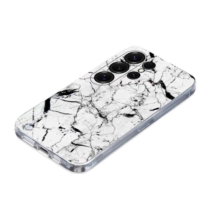 Bild 3,  Samsung Galaxy S26 Ultra Skal Marmor TPU Vit - Teknikhallen.se