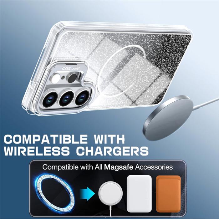 Bild 3,  Samsung Galaxy S26 Ultra Skal MagSafe Gradient Glitter Svart - Teknikhallen.se