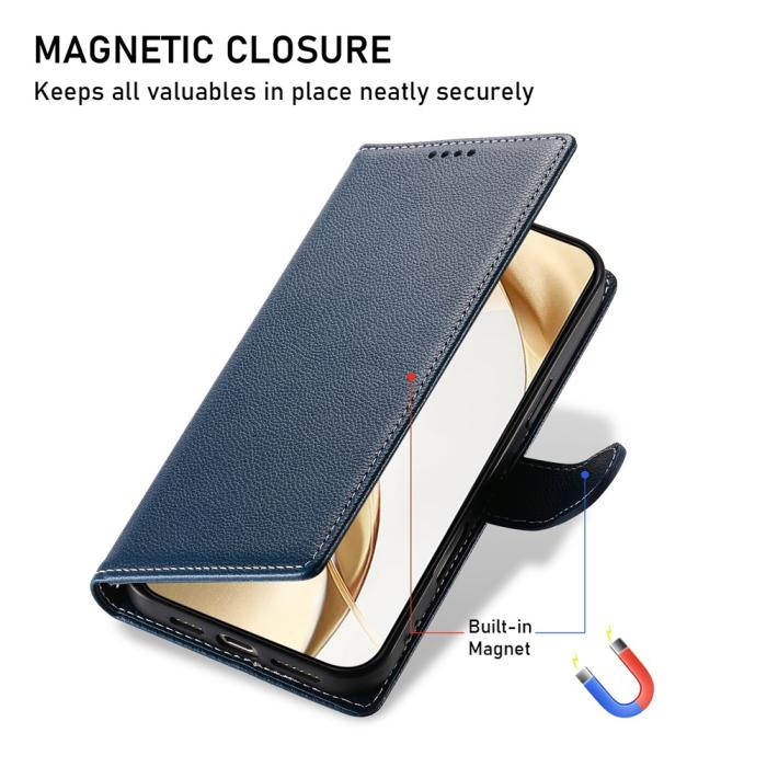 Bild 5,  Samsung Galaxy S26 Ultra Plånboksfodral Läder Blå - Teknikhallen.se