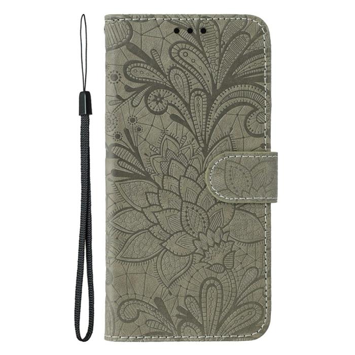 Bild 4,  Samsung Galaxy S26 Ultra Fodral Med Blommigt Tryck Grå - Teknikhallen.se