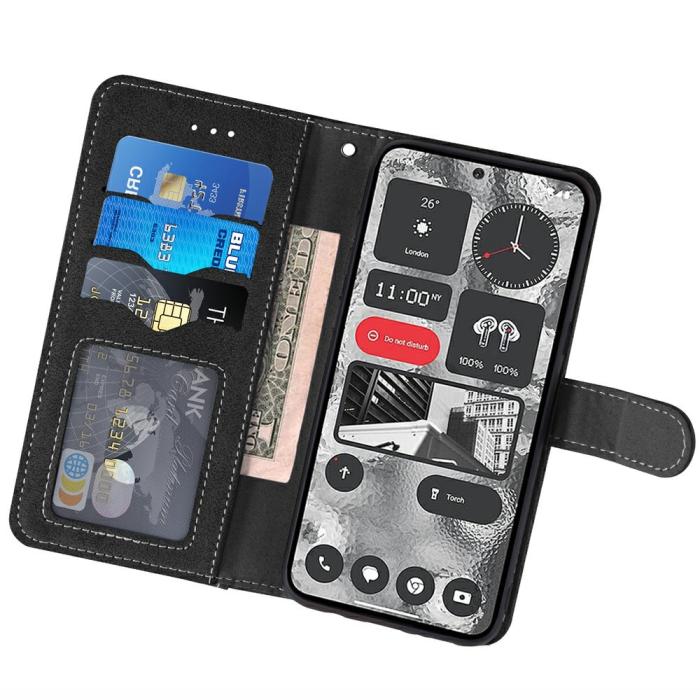 Bild 2,  Samsung Galaxy S26 Ultra Fodral Multifunktionellt Läder Svart - Teknikhallen.se