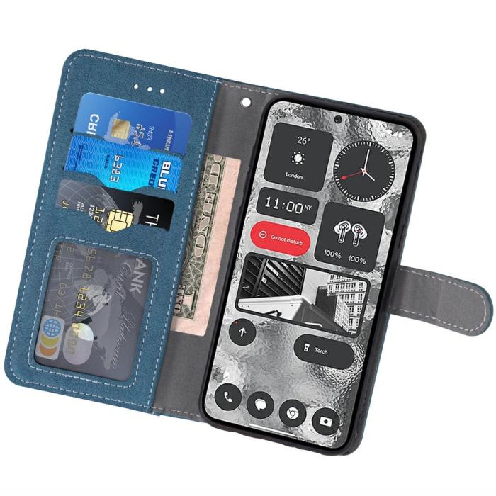 Bild 2,  Samsung Galaxy S26 Ultra Fodral Multifunktionellt Läder Blå - Teknikhallen.se