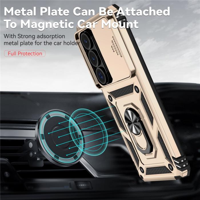 Bild 5,  Samsung Galaxy S26 Ultra Skal CamShield Ring Hybrid Guld - Teknikhallen.se