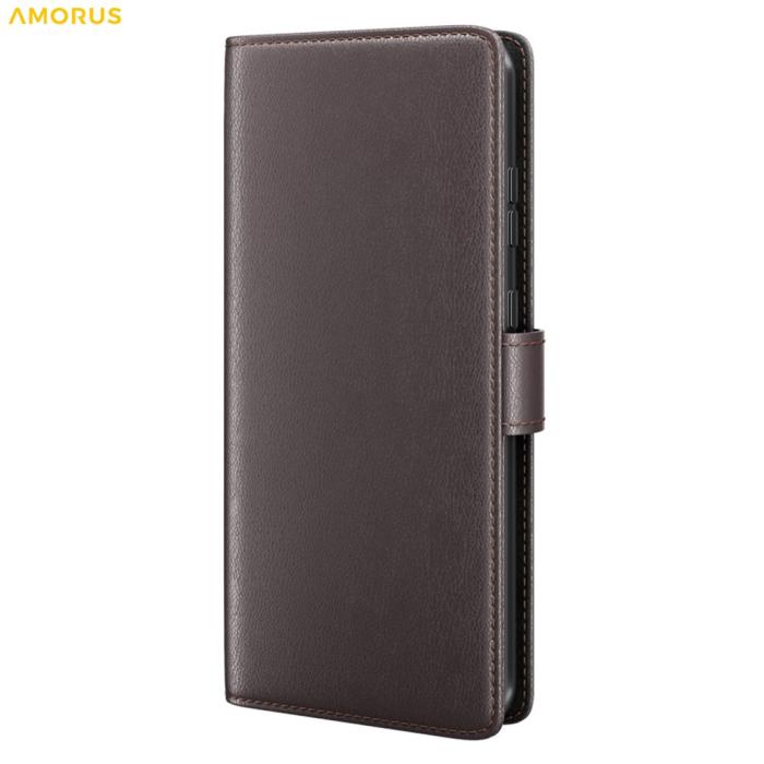 Bild 6, AMORUS AMORUS Samsung Galaxy S26 Ultra Fodral Äkta Läder Brun - Teknikhallen.se