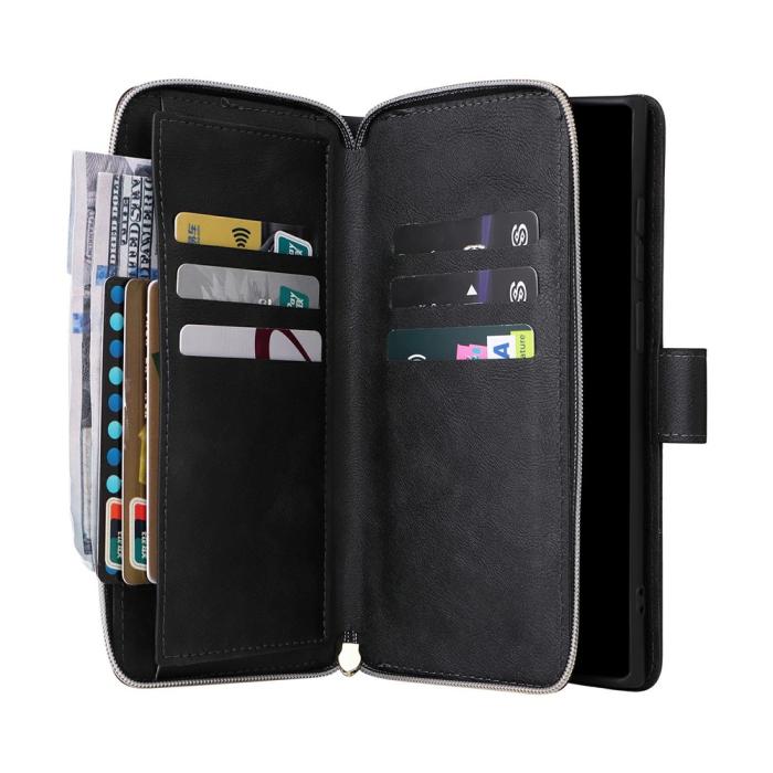 Bild 3,  Samsung Galaxy S26 Ultra Fodral Multifuntionellt Läder Svart - Teknikhallen.se