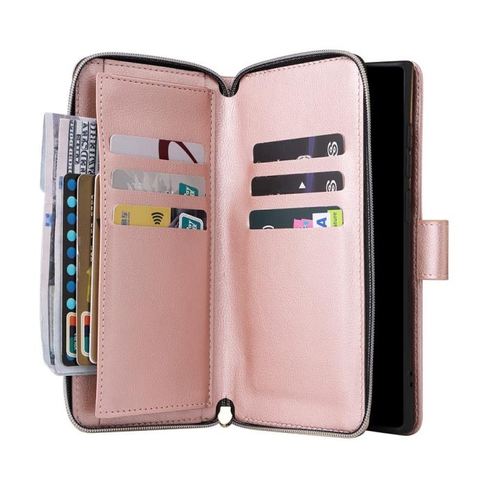Bild 3,  Samsung Galaxy S26 Ultra Fodral Multifuntionellt Läder Roséguld - Teknikhallen.se