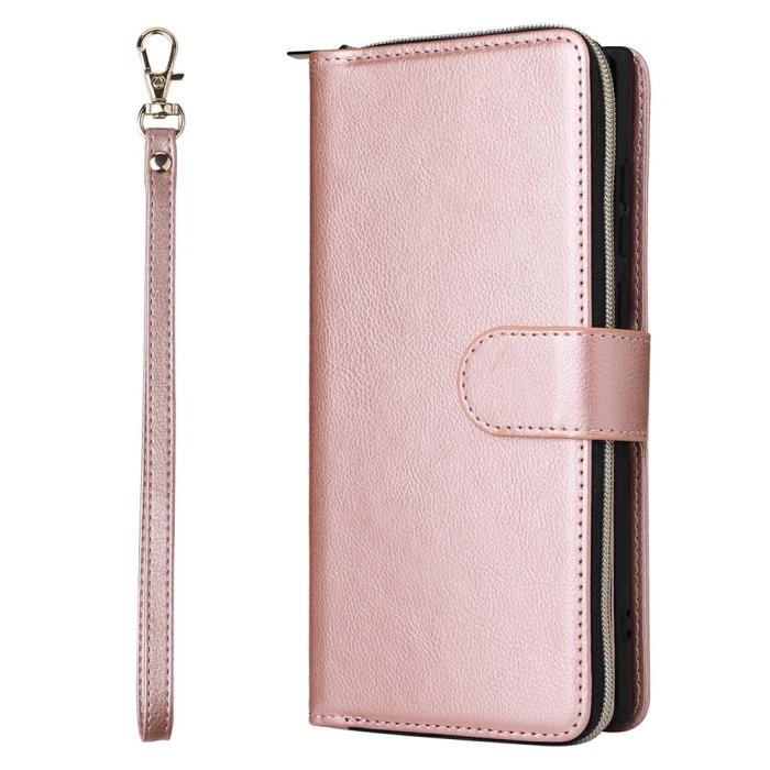 Bild 6,  Samsung Galaxy S26 Ultra Fodral Multifuntionellt Läder Roséguld - Teknikhallen.se