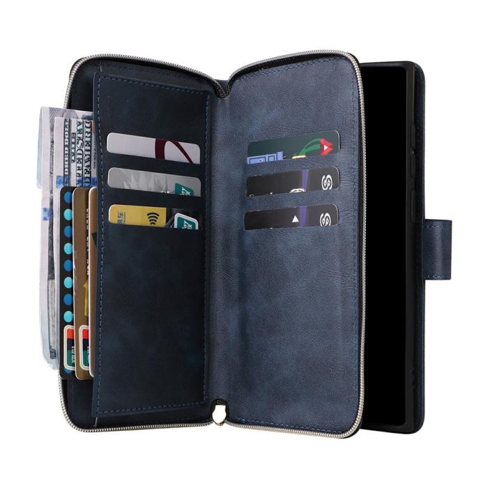 Bild 3,  Samsung Galaxy S26 Ultra Fodral Multifuntionellt Läder Blå - Teknikhallen.se