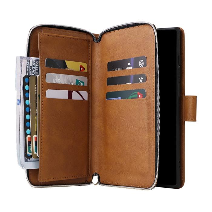 Bild 3,  Samsung Galaxy S26 Ultra Fodral Multifuntionellt Läder Brun - Teknikhallen.se