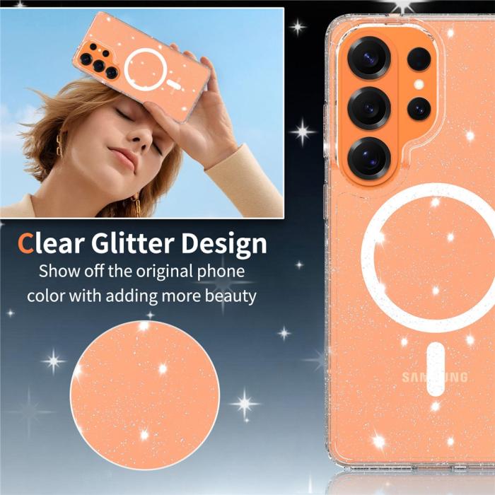 Bild 2,  Samsung Galaxy S26 Ultra Skal MagSafe Glitter Transparent - Teknikhallen.se