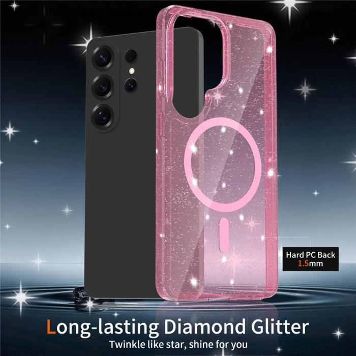 Bild 4,  Samsung Galaxy S26 Ultra Skal MagSafe Glitter Rosa - Teknikhallen.se