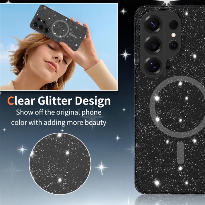 Bild 2,  Samsung Galaxy S26 Ultra Skal MagSafe Glitter Svart - Teknikhallen.se