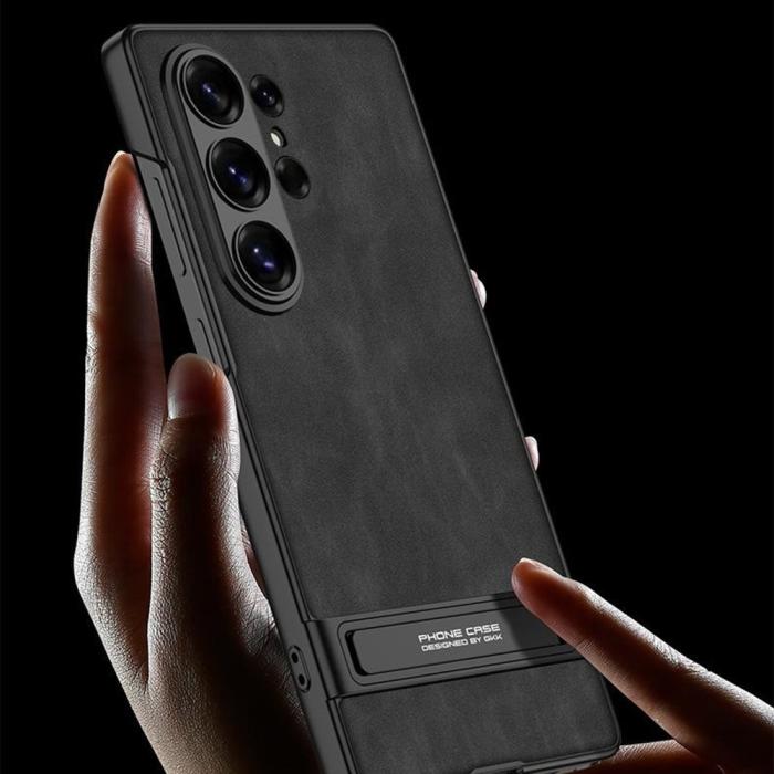 Bild 3, GKK GKK Samsung Galaxy S26 Ultra Skal Kickstand Läder Grå - Teknikhallen.se