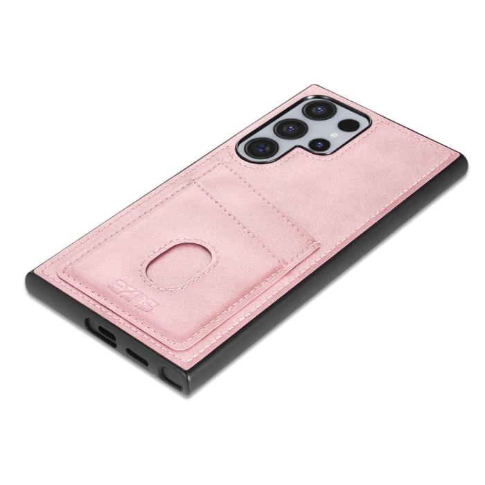 Bild 2, AZNS AZNS Samsung Galaxy S26 Ultra Skal Med Kortfack Läder Roséguld - Teknikhallen.se
