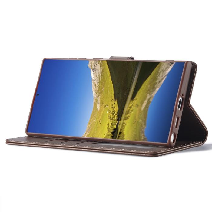 Bild 3, LC.IMEEKE LC.IMEEKE Samsung Galaxy S26 Ultra Fodral Läder Brun - Teknikhallen.se