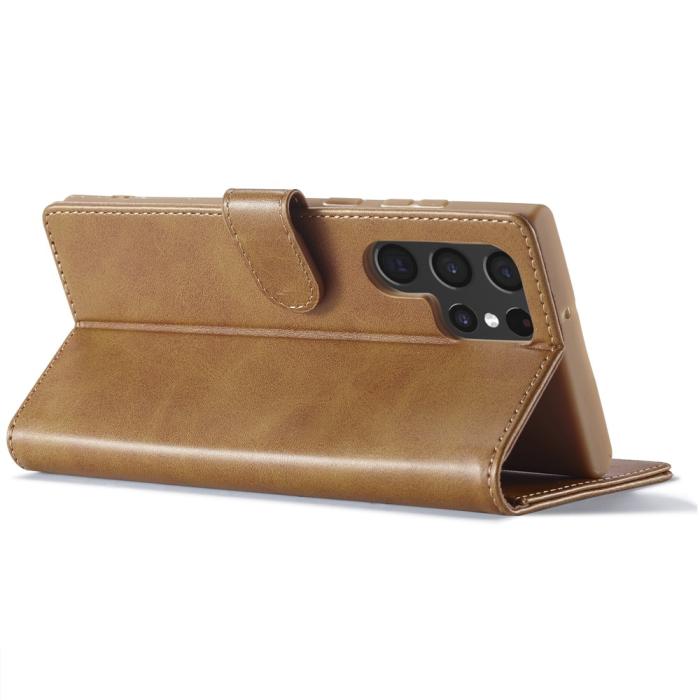 Bild 4, LC.IMEEKE LC.IMEEKE Samsung Galaxy S26 Ultra Fodral Läder Brun - Teknikhallen.se