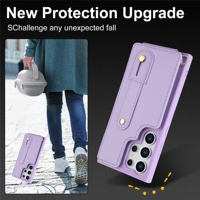 Bild 6,  Samsung Galaxy S26 Ultra Skal Multifunktionellt Läder Lila - Teknikhallen.se
