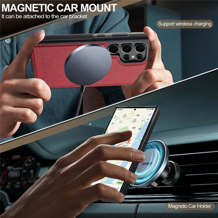 Bild 5, LC.IMEEKE LC.IMEEKE Galaxy S26 Ultra Skal MagSafe Avtagbart Kortfack - Teknikhallen.se