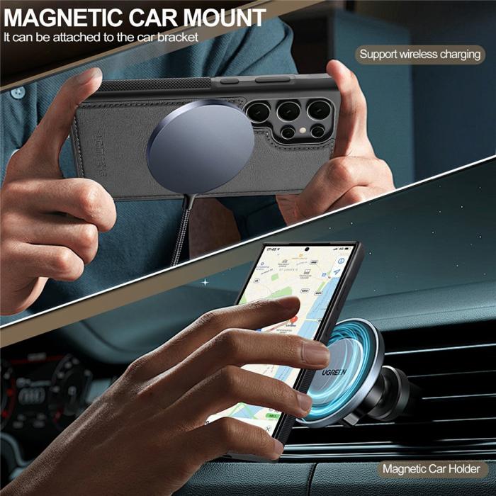 Bild 5, LC.IMEEKE LC.IMEEKE Galaxy S26 Ultra Skal MagSafe Avtagbart Kortfack - Teknikhallen.se