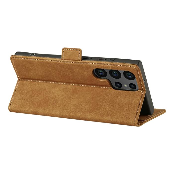 Bild 4, LC.IMEEKE LC.IMEEKE Samsung Galaxy S26 Ultra Fodral Läder Brun - Teknikhallen.se
