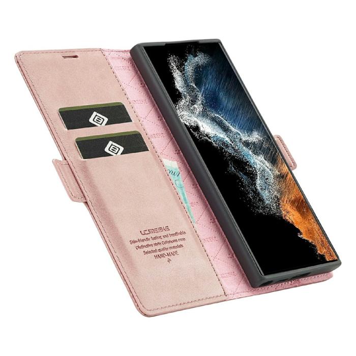 Bild 2, LC.IMEEKE LC.IMEEKE Samsung Galaxy S26 Ultra Fodral Läder Roséguld - Teknikhallen.se