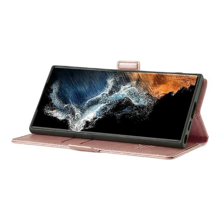 Bild 3, LC.IMEEKE LC.IMEEKE Samsung Galaxy S26 Ultra Fodral Läder Roséguld - Teknikhallen.se