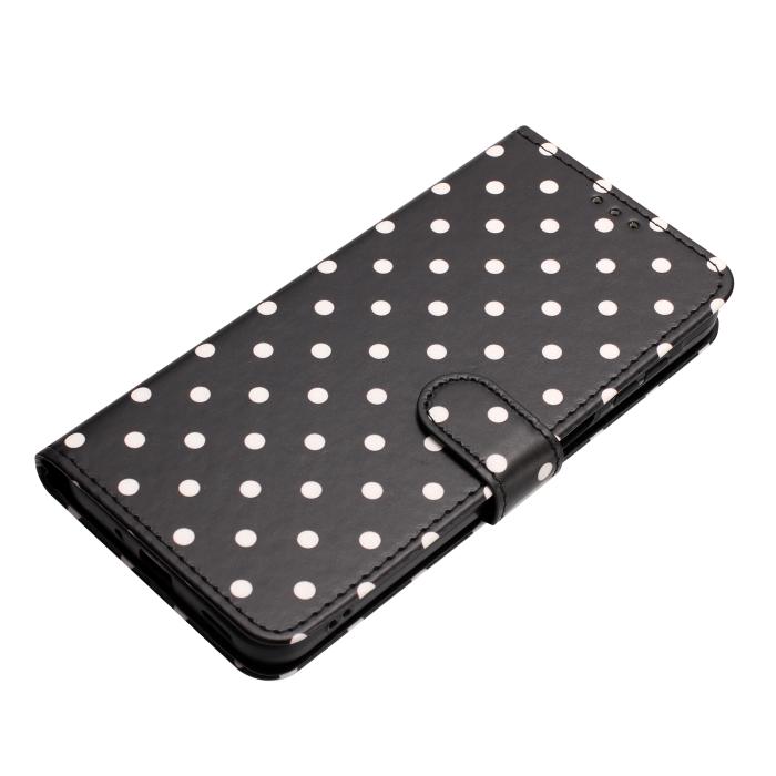 Bild 6,  Samsung Galaxy S26 Plus Fodral Polka Dot Läder Svart/Vit - Teknikhallen.se