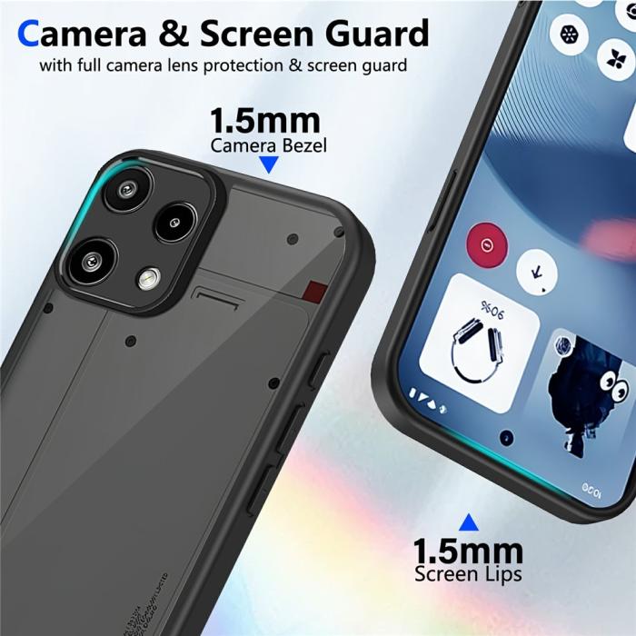 Bild 5,  Nothing Phone 3a Lite Skal Hybrid Transparent / Svart - Teknikhallen.se