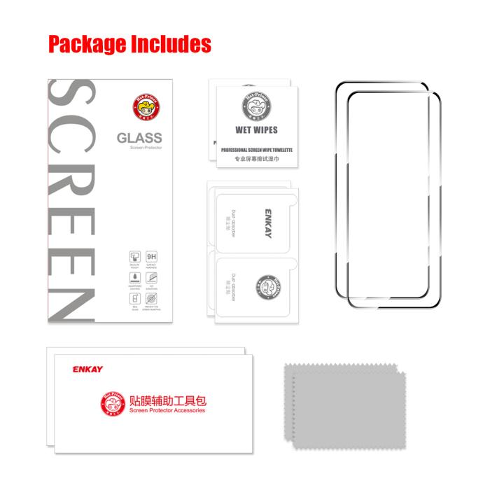 Bild 5, ENKAY ENKAY Nothing Phone 3a Lite 2-PACK Skärmskydd Härdat Glas - Teknikhallen.se