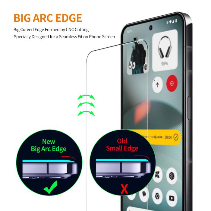 Bild 4, ENKAY ENKAY Nothing Phone 3a Lite 2-PACK Skärmskydd Härdat Glas - Teknikhallen.se