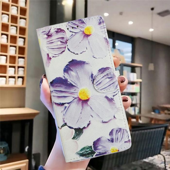 Bild 6,  Samsung Galaxy A37 5G Fodral Med Tryck Lila Blommor - Teknikhallen.se