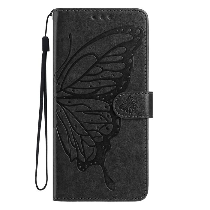 Bild 4,  Samsung Galaxy A37 5G Fodral Med Fjäril Tryck Svart - Teknikhallen.se