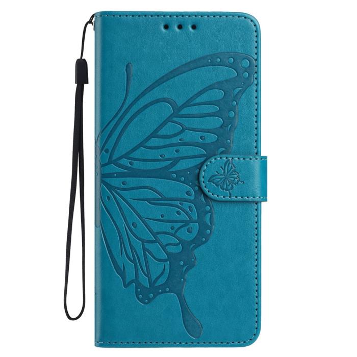 Bild 4,  Samsung Galaxy A37 5G Fodral Med Fjäril Tryck Blå - Teknikhallen.se
