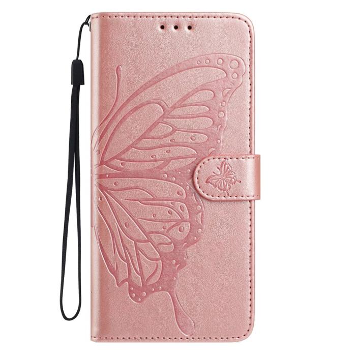 Bild 4,  Samsung Galaxy A37 5G Fodral Med Fjäril Tryck Roséguld - Teknikhallen.se