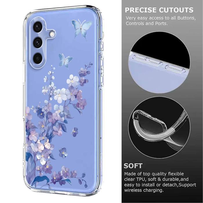 Bild 6,  Samsung Galaxy A57 5G Skal Med Tryck Blommor - Teknikhallen.se