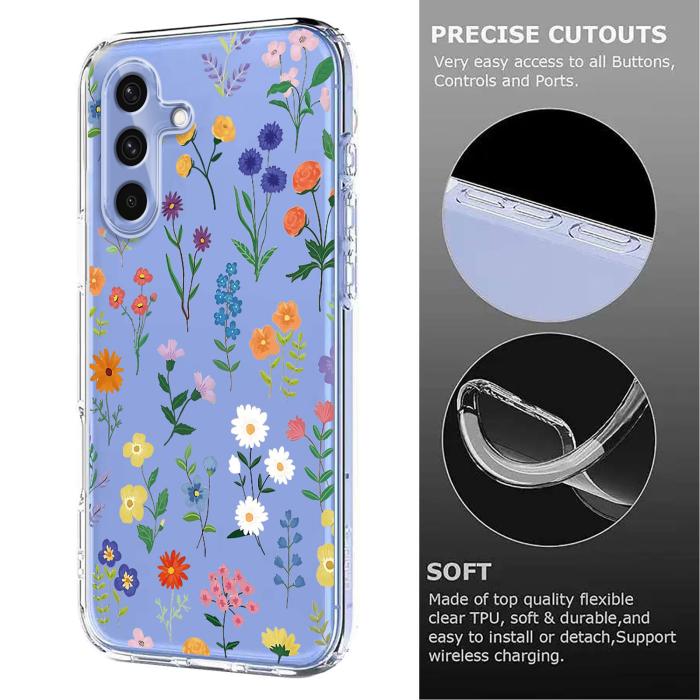 Bild 6,  Samsung Galaxy A57 5G Skal Med Tryck Blommor - Teknikhallen.se